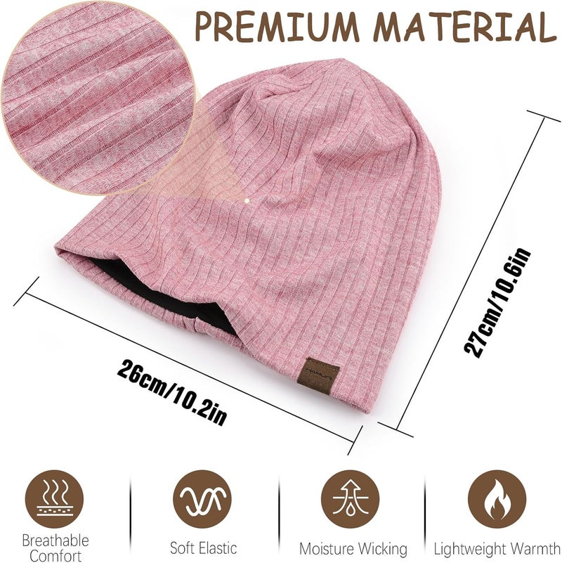 HAMUNI Slouchy Beanie for Men Women Soft Lightweight Running Beanie Hat Chemo Cap Skull Cap - Image 3
